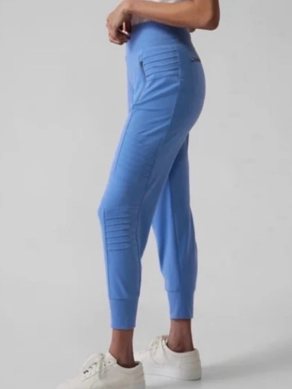 Athleta Venice Moto Jogger Pants Blue
